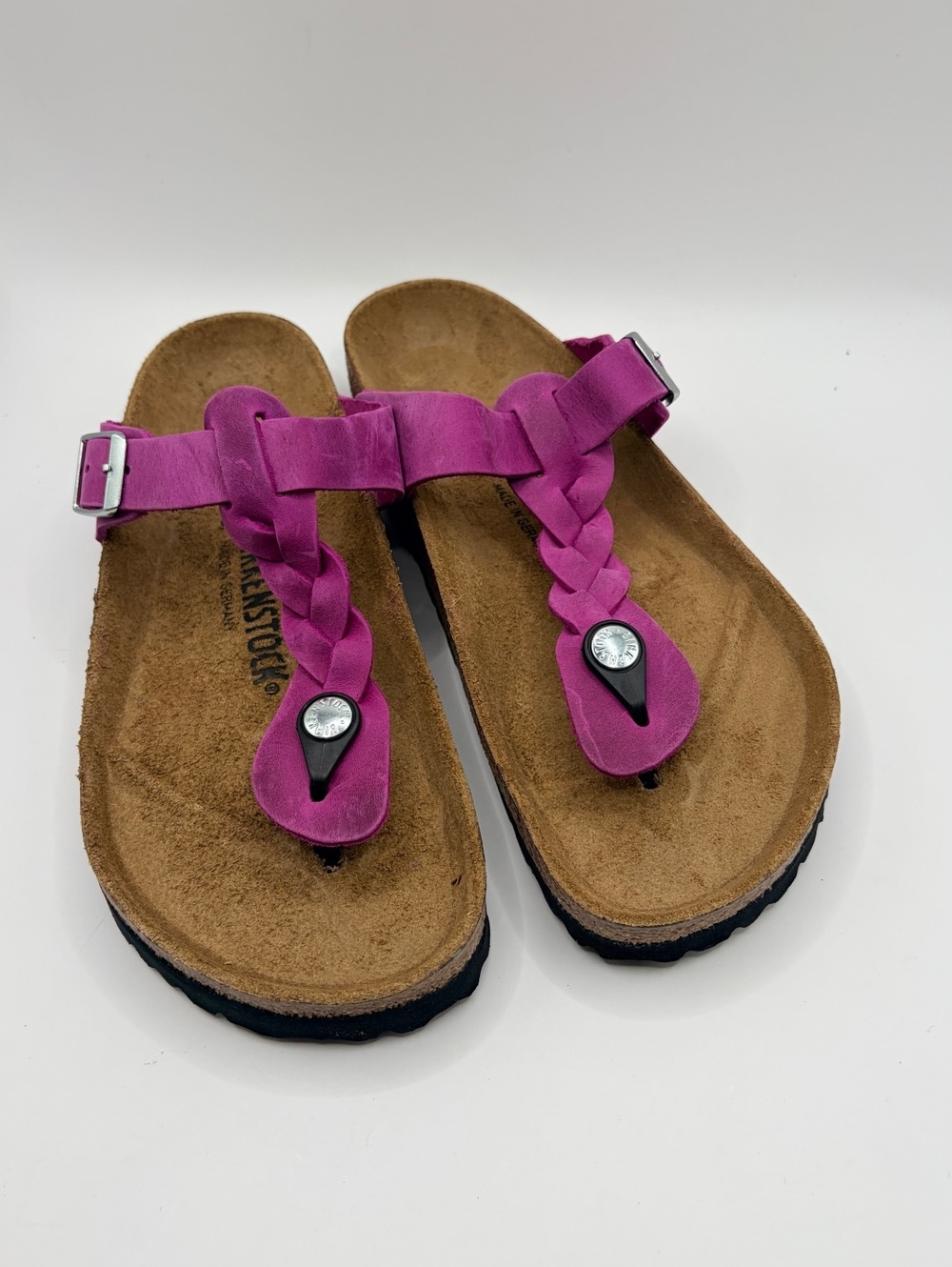 Birkenstock Gizeh Braided sandals in Festival Fuchsia pink 7 Womens NO BOX - NEW